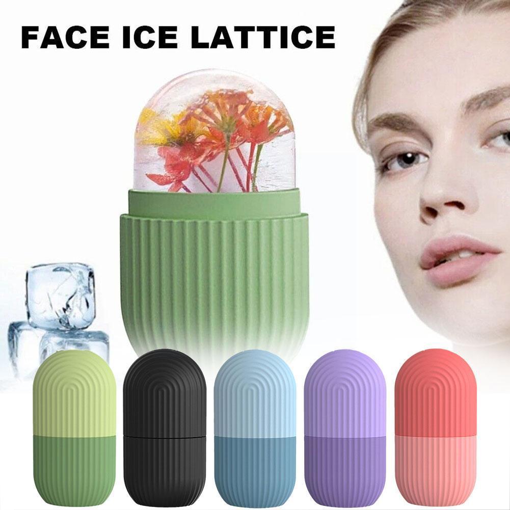 Siliconen ijsblokjesvorm Gezicht Schoonheid Lifting Ice Face Tool Contouring Acne Ooghuid Educe Massager Roller Ball Care