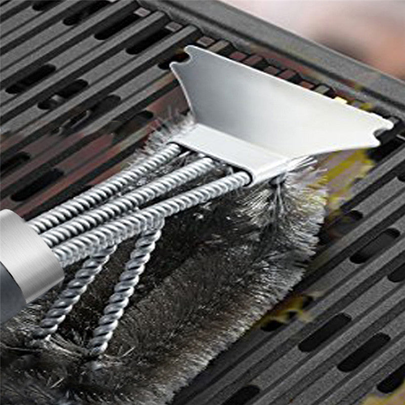 Stainless Steel Spring Barbecue Wire Brush BBQ Tool