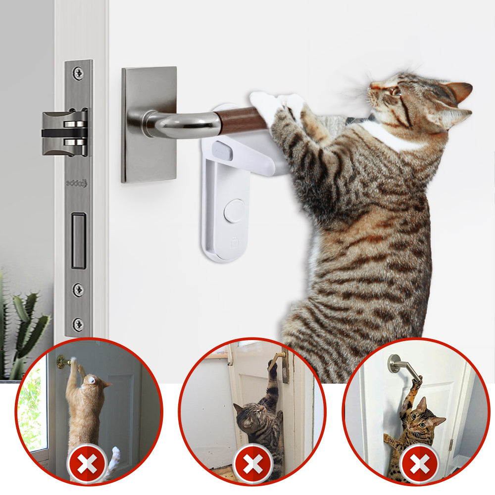 Children's Door Lever Lock Opening Artifact Anti-cat Anti-pet Room Easy To Install And Use