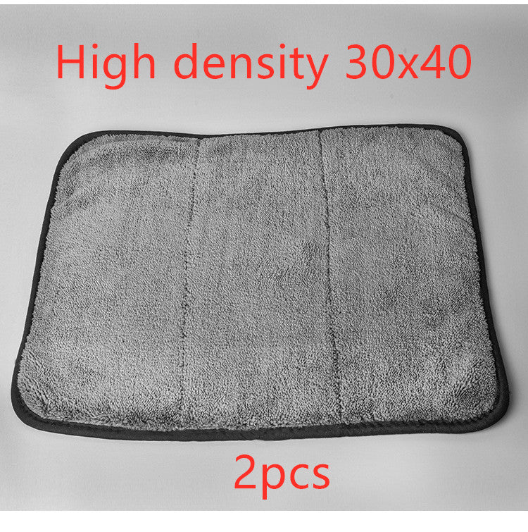 Absorbent double-sided velvet thickened car wash towel