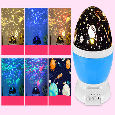 LED Projector Light USB Starry Sky Night Light Rotating Bedside Table Lamp For Kids Home Decoration Desk Light Atmosphere