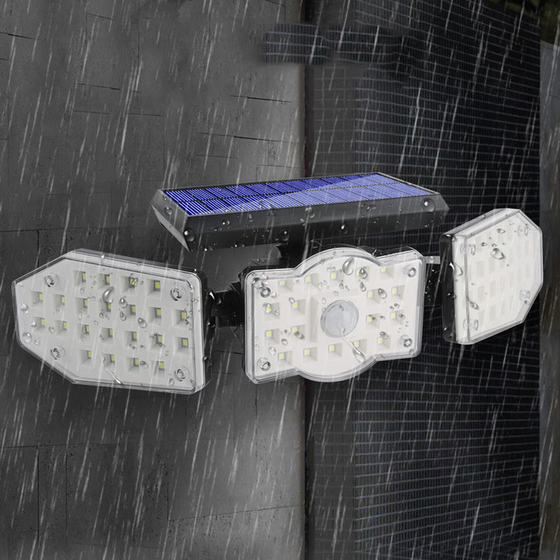 Three-Sided Rotating LED Solar Wall Light