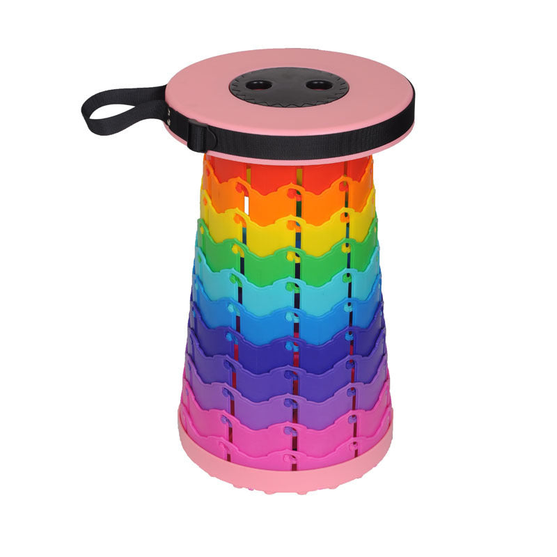 Portable Travel Folding Retractable Rainbow Stool