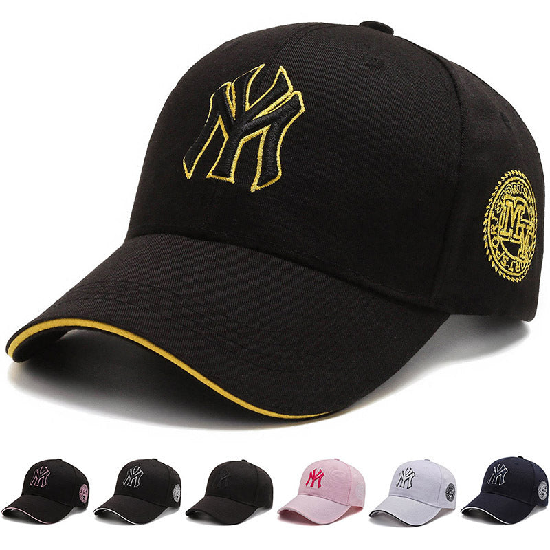 Hat Men Casual Korean Style Trendy All-match Sunscreen Embroidery Letter Cap Couple Baseball Cap Women  Fashion Sunshade