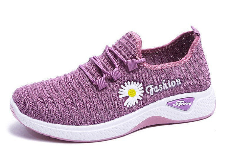 New Breathable Flying Woven Women Comfortable Casual Shoes Women Sports Shoes Running Leisure