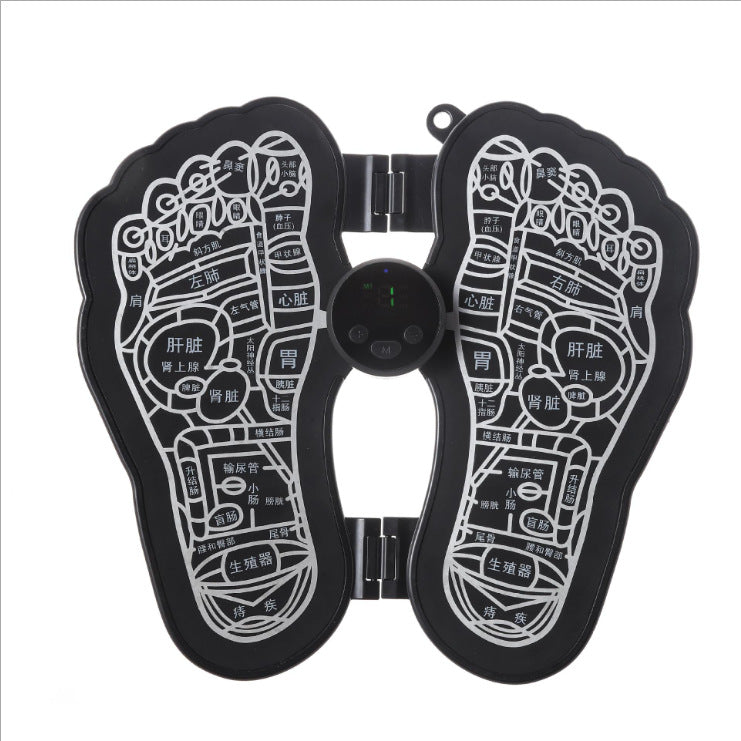 Portable massage foot pad