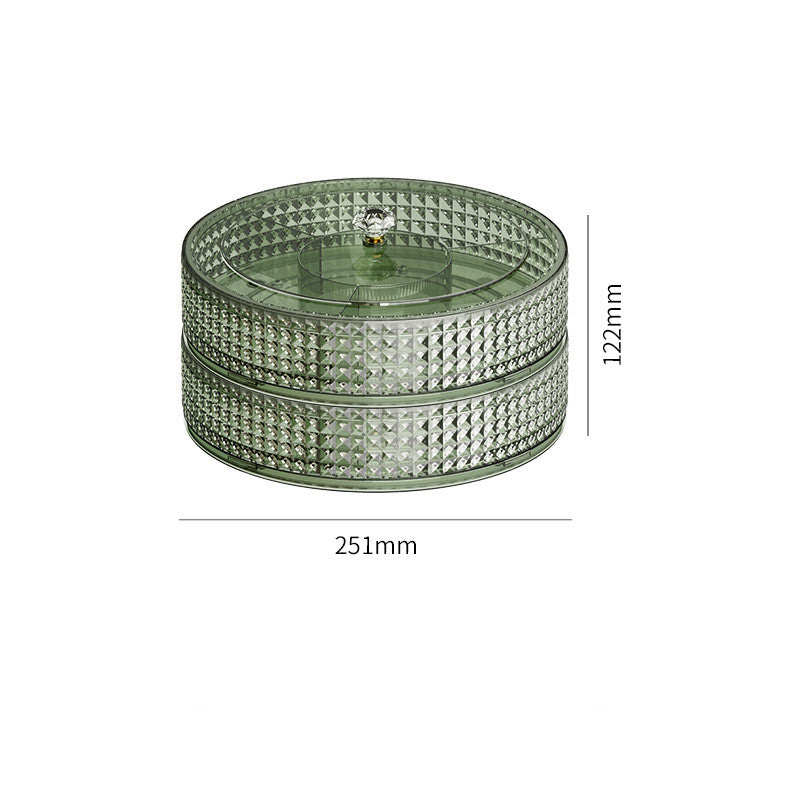 Diamantpatroon ronde roterende fruitschaal