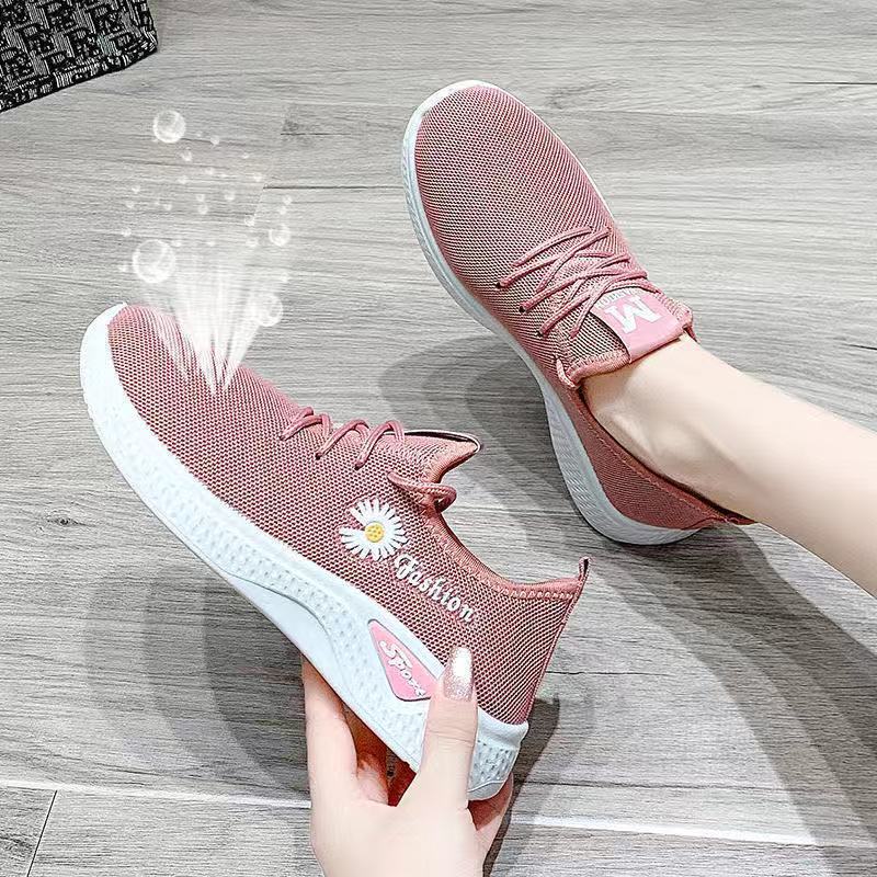 New Breathable Flying Woven Women Comfortable Casual Shoes Women Sports Shoes Running Leisure