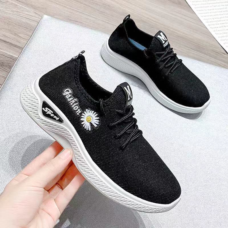 New Breathable Flying Woven Women Comfortable Casual Shoes Women Sports Shoes Running Leisure