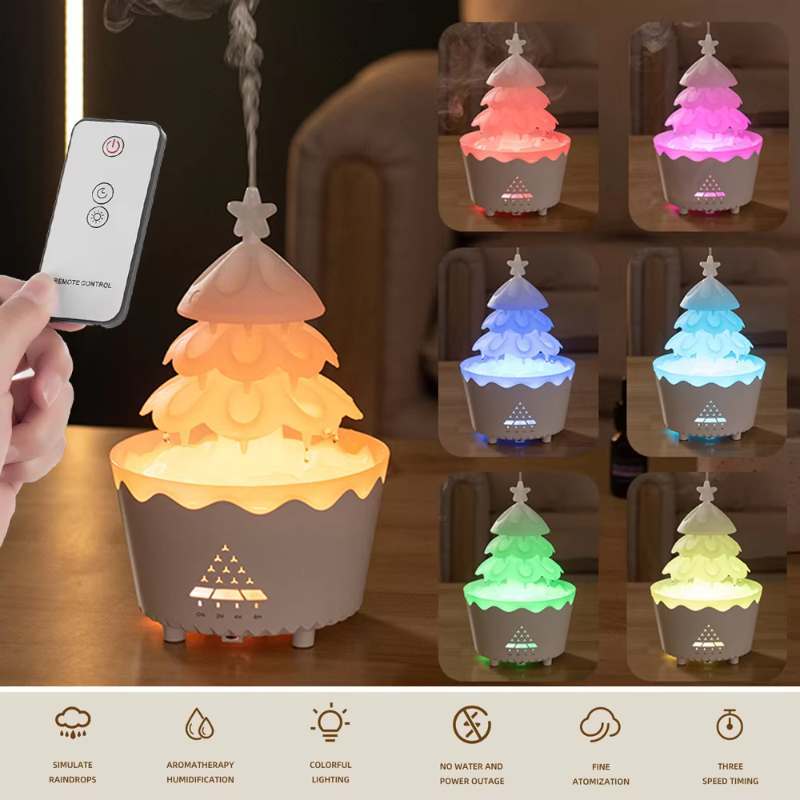 New Design Essential Oil Aroma Diffuser Household Mute Small Remote Control Humidifier Suitable For Home Christmas Gift