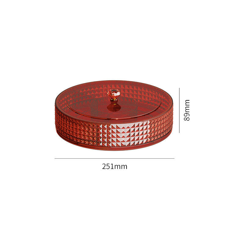 Diamantpatroon ronde roterende fruitschaal