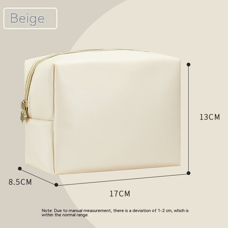 Removable Pu Leather Cosmetic Bag Travel Carrying Case