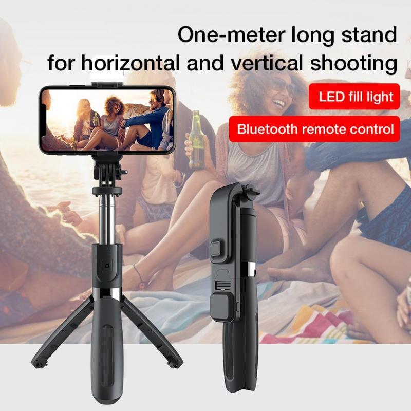 Compatibel met Apple, Bluetooth Selfie Stick mobiele afstandsbediening statief