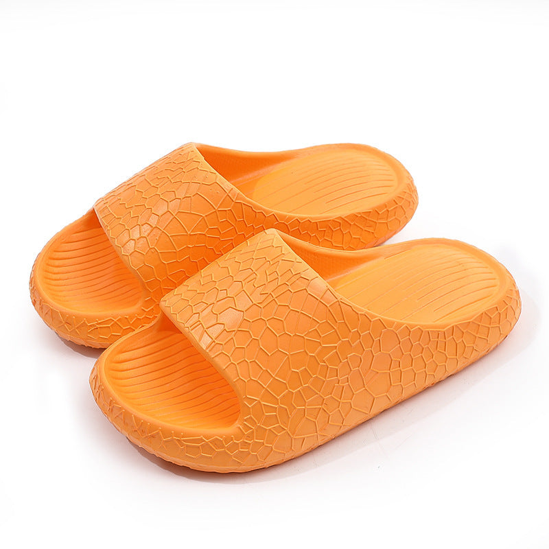 New Texture Home Slippers Summer Thick Sole Floor Bathroom Slipper For Women Men Non-slip House Shoes