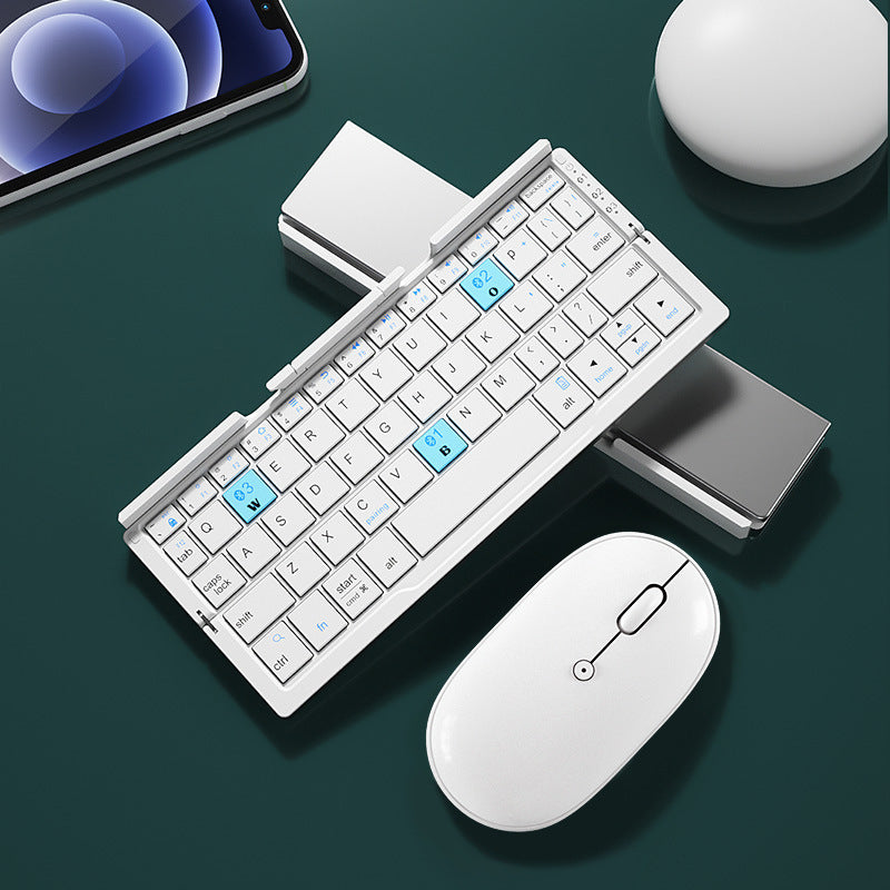 Folding Bluetooth Keyboard And Mouse Set Apple Android Suitable For Tablet Hands