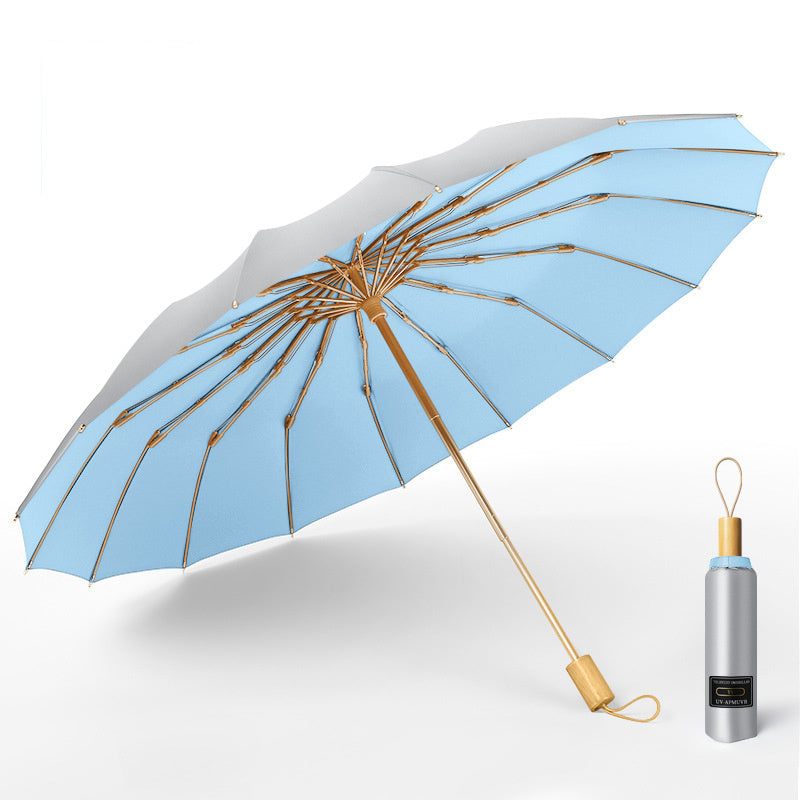 Sun umbrella double-purpose folding umbrella