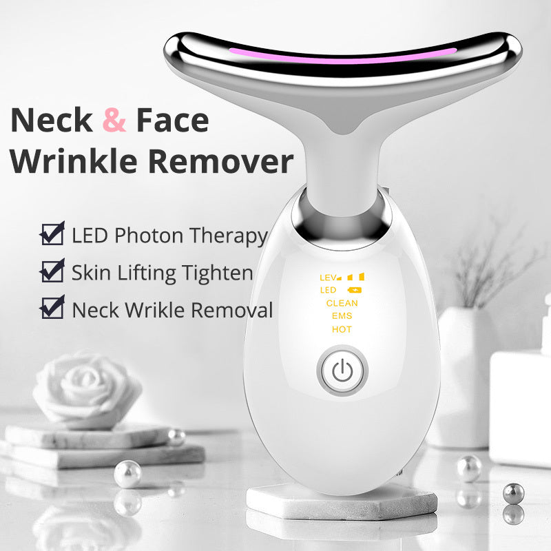 3-in-1 face massager Thermal Neck Lifting And Tighten Massager Electric Microcurrent Wrinkle Remover