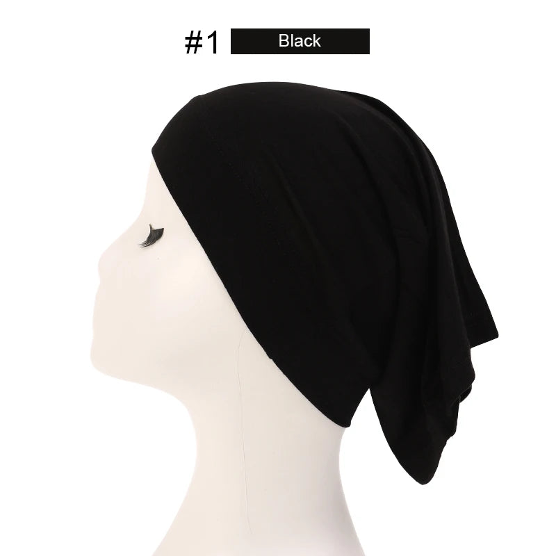 Mode Moslim Hijab Caps Solid Underscarf Vrouwen Sluier Modale Katoen Hijab Moslim Sjaal Tulbanden Hoofd Vrouwen Hijaabs Hoed Islamitische 