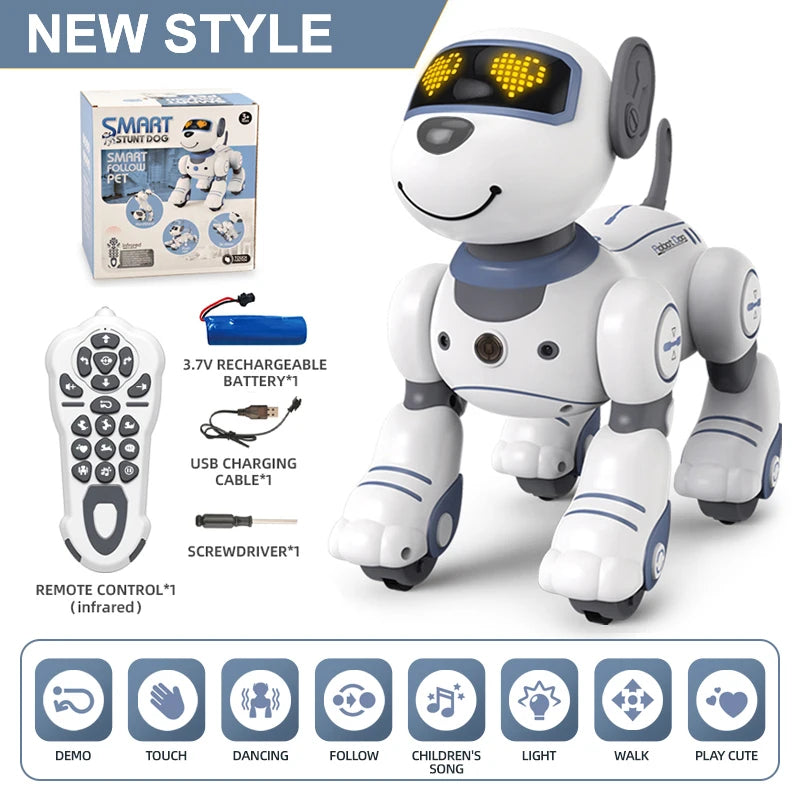 RC Robot Electronic Dog Stunt Dog Voice Command Programmable Touch-sense Music Song Robot Dog for Children&#039;s Toys