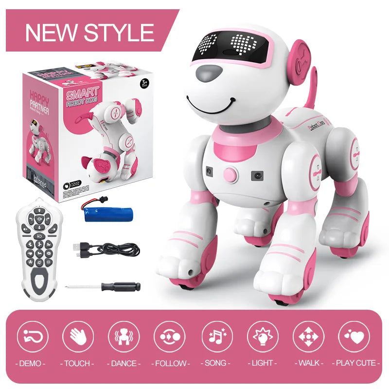 RC Robot Electronic Dog Stunt Dog Voice Command Programmable Touch-sense Music Song Robot Dog for Children&#039;s Toys