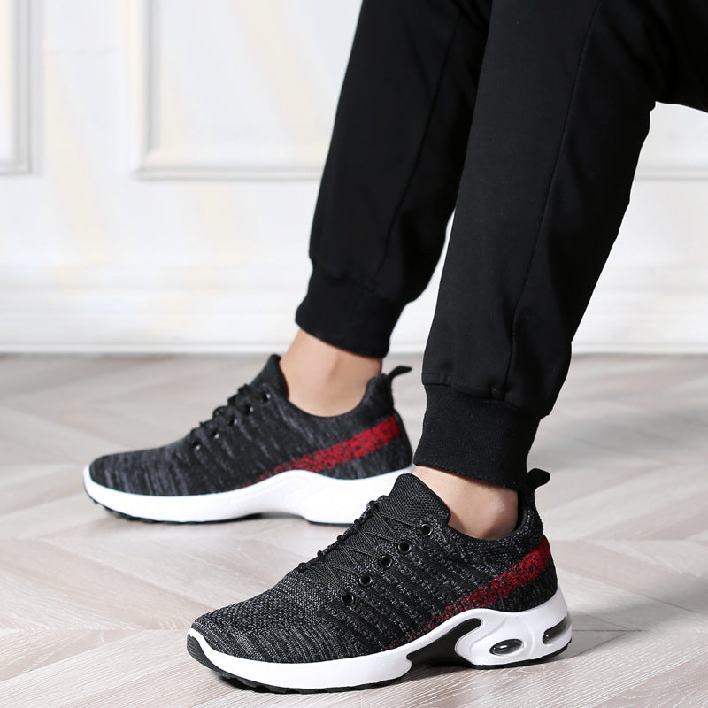 Sneakers Men Spring New Flying Mesh Running Shoes Breathable Casual Shoes Non-slip Soft Sole Trendy Men Shoes