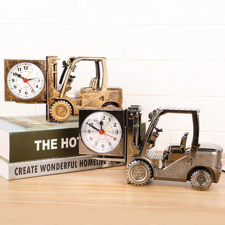 Forklift Alarm Clock Retro Nostalgic Decoration Clock Fashion Personalized Creative Alarm Clock Student Bedside Clock Home Alarm Clock