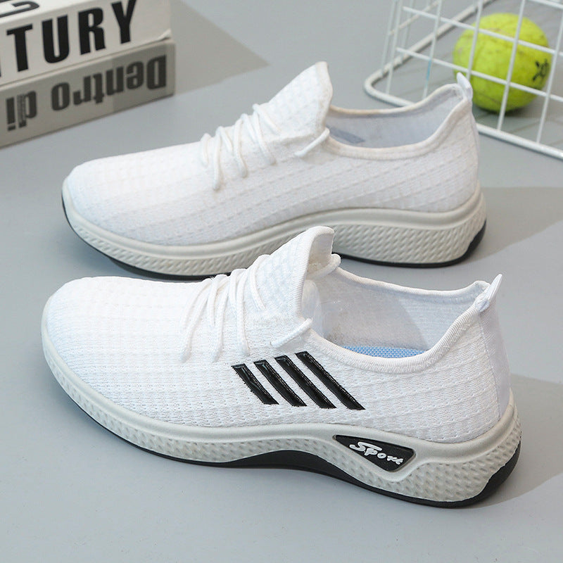 New Breathable Flying Woven Women Comfortable Casual Shoes Women Sports Shoes Running Leisure