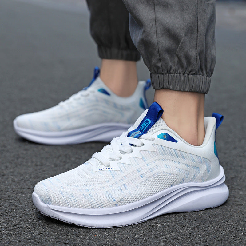 Couples Breathable Running Shoes Ultra Light Men And Women Flying Weaving Casual Sneakers