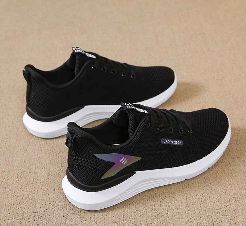 Spring And Summer New Mesh Sneakers Women Korean-style Non-slip Women  Shoes All-match Lightweight Soft Bottom Breathable Casual Running Shoes