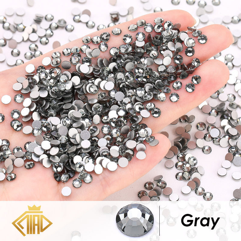 1440 Pice A Pack Of Crystal Glass Flat Diamond Nail Art Rhinestone Color Round Diy Jewelry Accessories