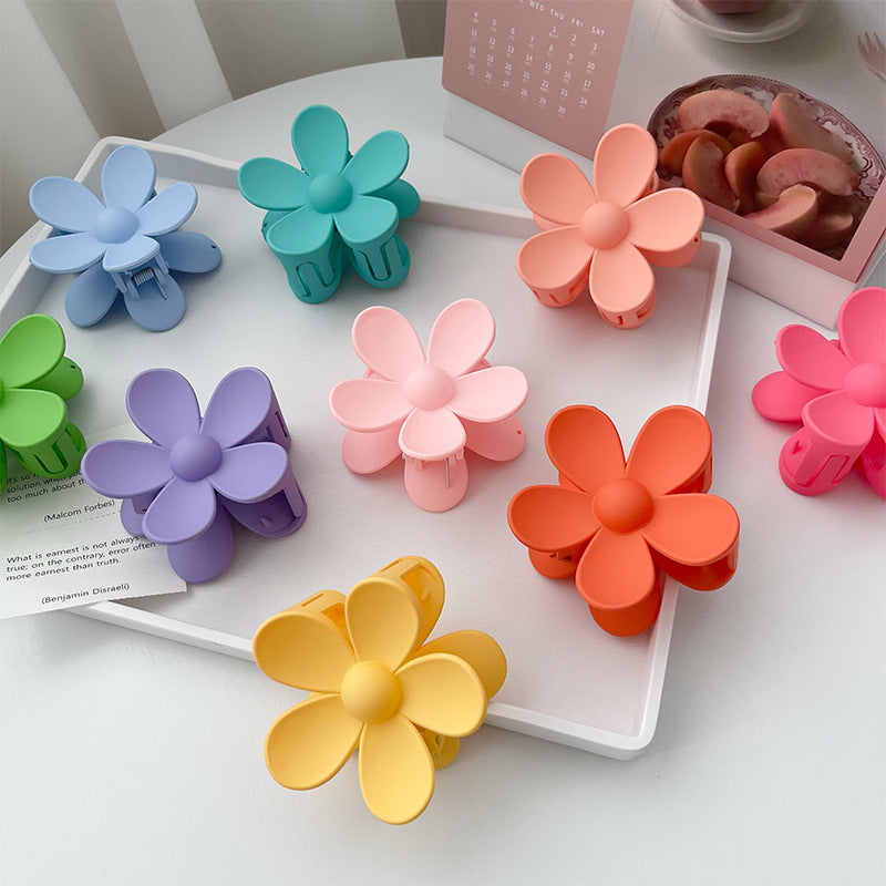 Summer Candy Color Frosted Flower Grip