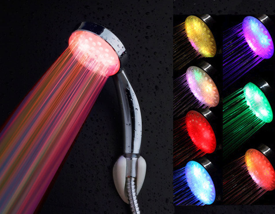 Automatic Luminous Multi Colour Changing Shower Head/Temperature Sensor