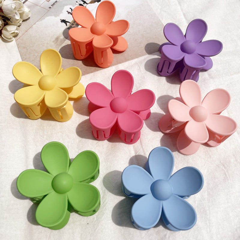 Summer Candy Color Frosted Flower Grip