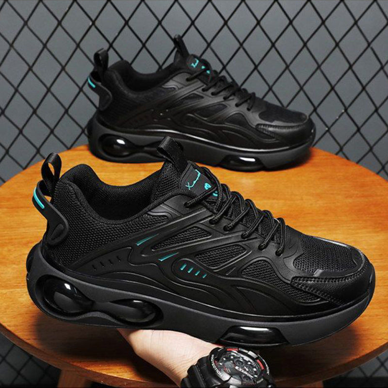 Mesh Men  Shoes New Youth Running Sports Leisure Thick-soled Fashion Black Warrior Men  Shoes