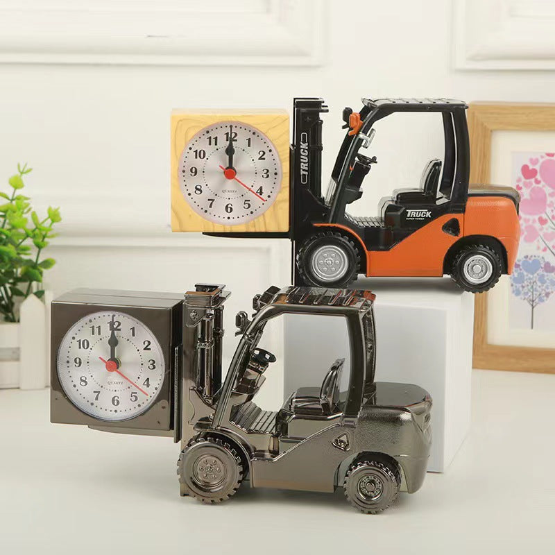 Forklift Alarm Clock Retro Nostalgic Decoration Clock Fashion Personalized Creative Alarm Clock Student Bedside Clock Home Alarm Clock