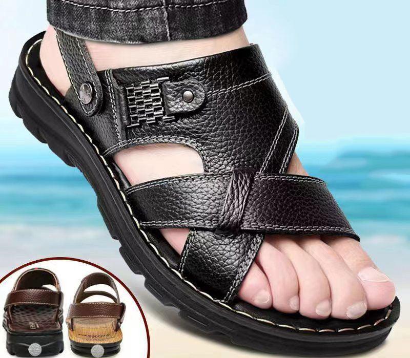 Sandals Men Summer Sandals  New Men Slippers Dual-use Outwear Soft Sole Middle-aged Dad Shoes Old Men&#039;s Shoes