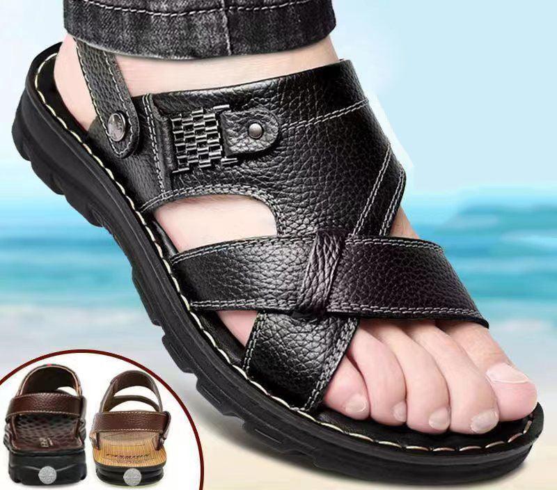 Sandals Men Summer Sandals  New Men Slippers Dual-use Outwear Soft Sole Middle-aged Dad Shoes Old Men&#039;s Shoes