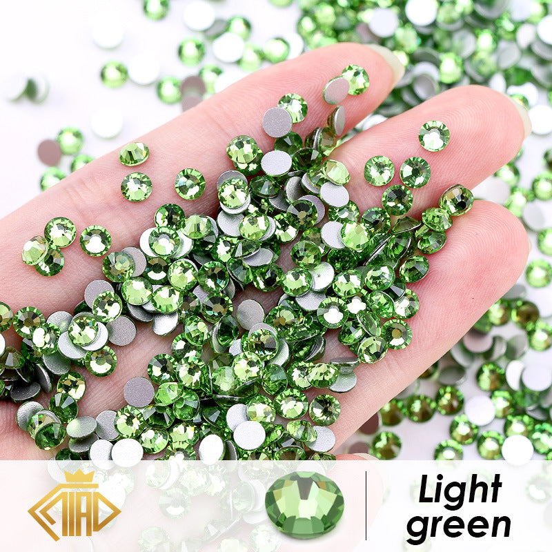 1440 Pice A Pack Of Crystal Glass Flat Diamond Nail Art Rhinestone Color Round Diy Jewelry Accessories