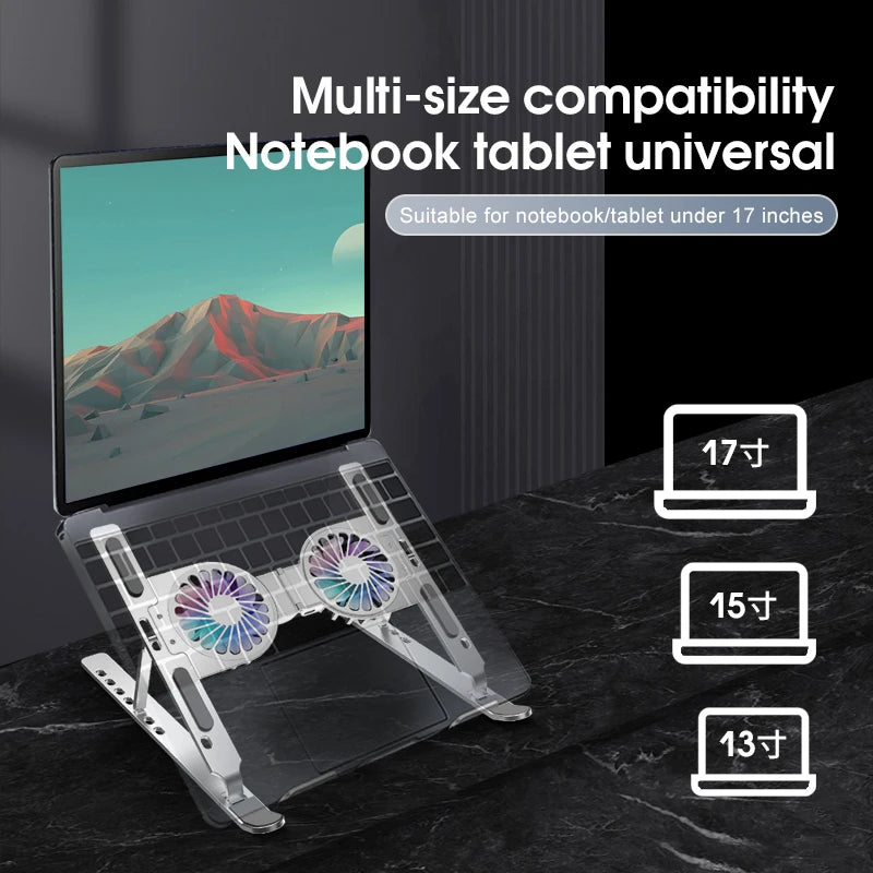 Laptop Stand Aluminum Alloy Folding Air-cooled Heat Dissipation Increased Storage Stand