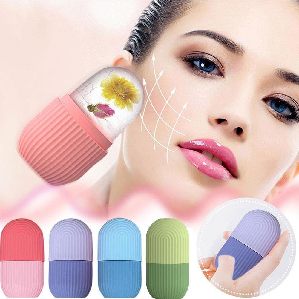 Siliconen ijsblokjesvorm Gezicht Schoonheid Lifting Ice Face Tool Contouring Acne Ooghuid Educe Massager Roller Ball Care