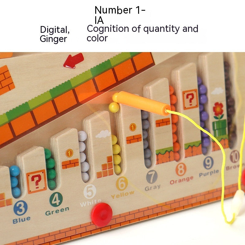 Montessori-puzzel voor kinderen voor vroeg onderwijs Paddenstoelhuis Digitale cognitieve classificatie Magnetische pen met orgel Wandeldoolhof Telkamer