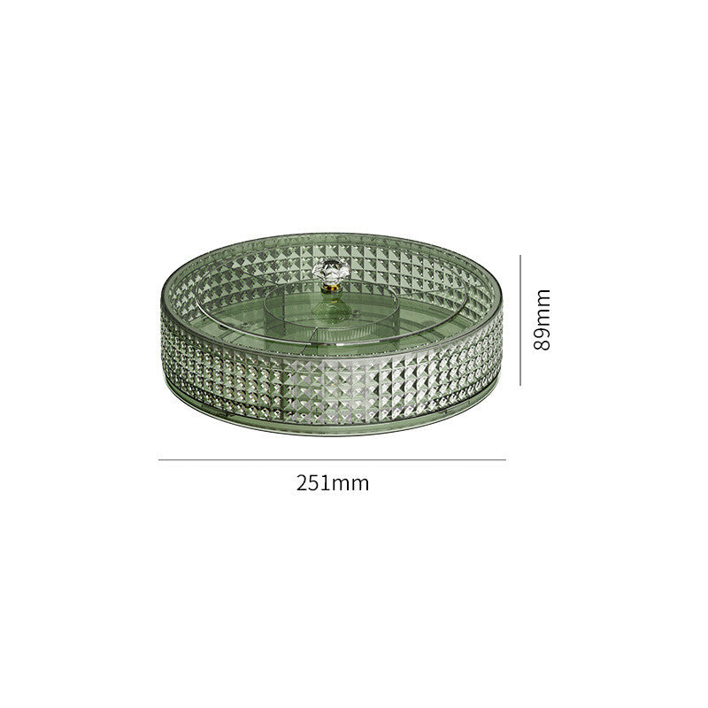 Diamantpatroon ronde roterende fruitschaal