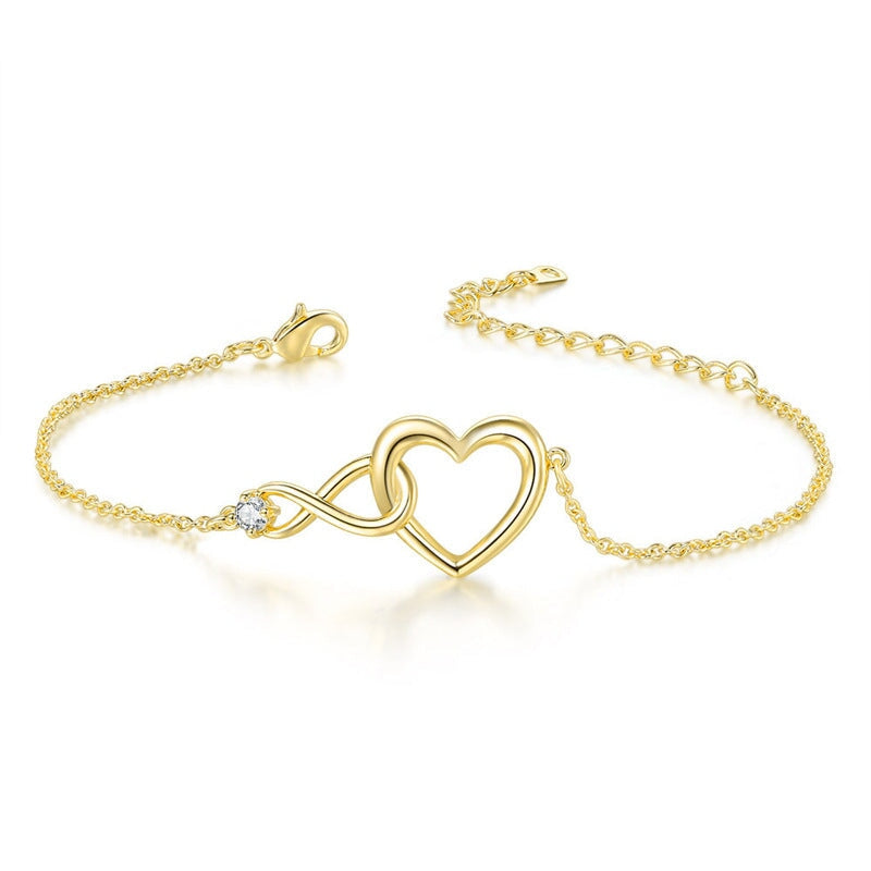 Heart-shape Bracelet Fashion Jewelry Versatile Love Bracelet Gift For Girlfriend Valentine's Day jewellery Umar Ahmed Gold 