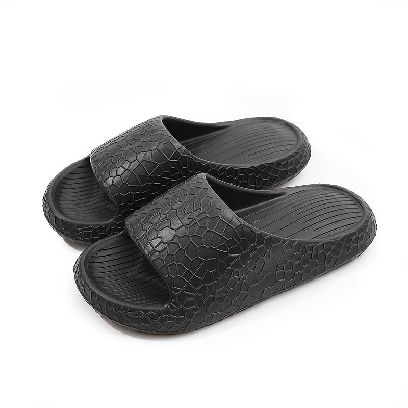 New Texture Home Slippers Summer Thick Sole Floor Bathroom Slipper For Women Men Non-slip House Shoes