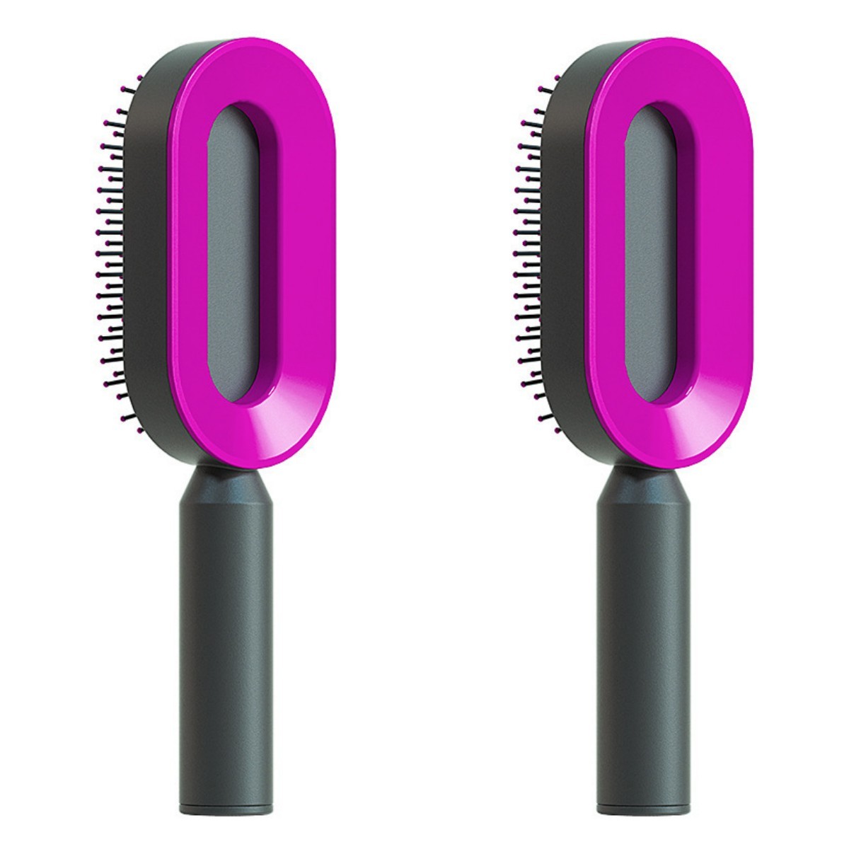 Self Cleaning Hair Brush For Women One-key Cleaning Hair Loss Airbag Massage Scalp Comb Anti-Static Hairbrush