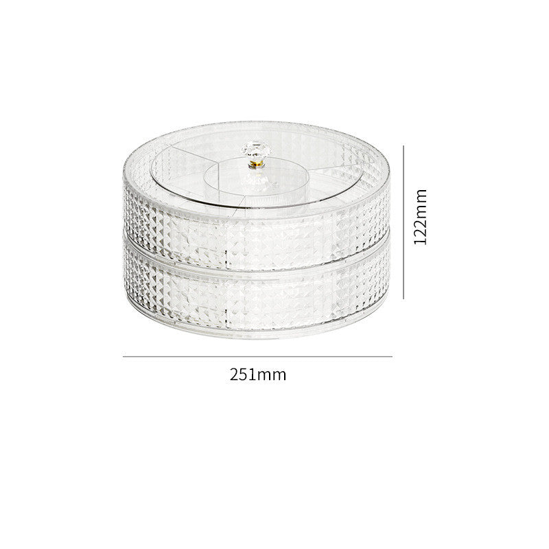 Diamantpatroon ronde roterende fruitschaal