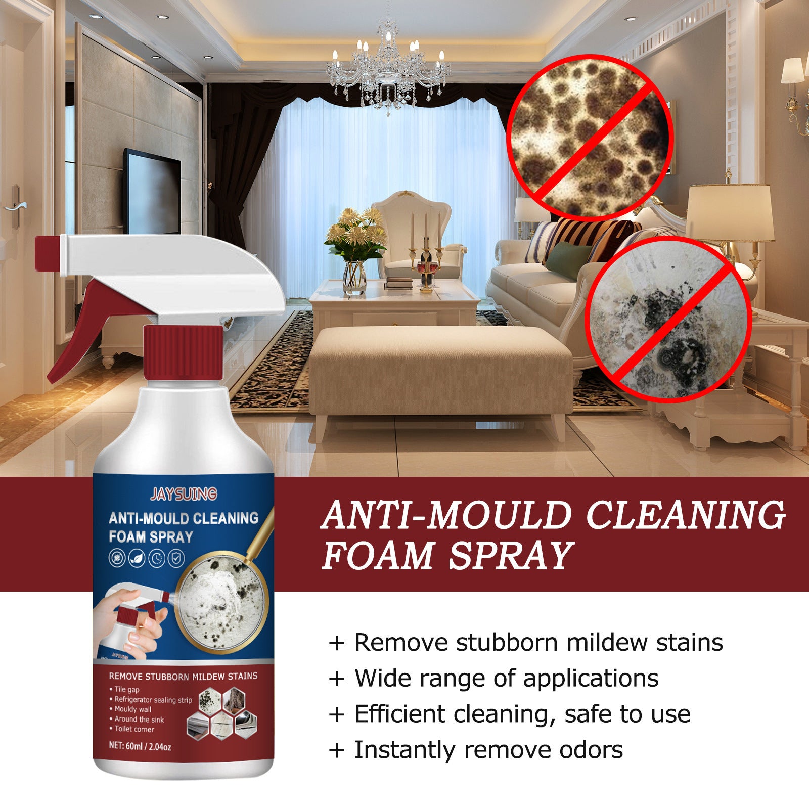 Foam Cleaning Mildew Removal Spray Multifunctional