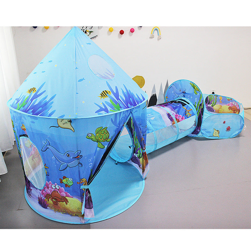 Children's Folding Tent Three-in-one Indoor Playhouse