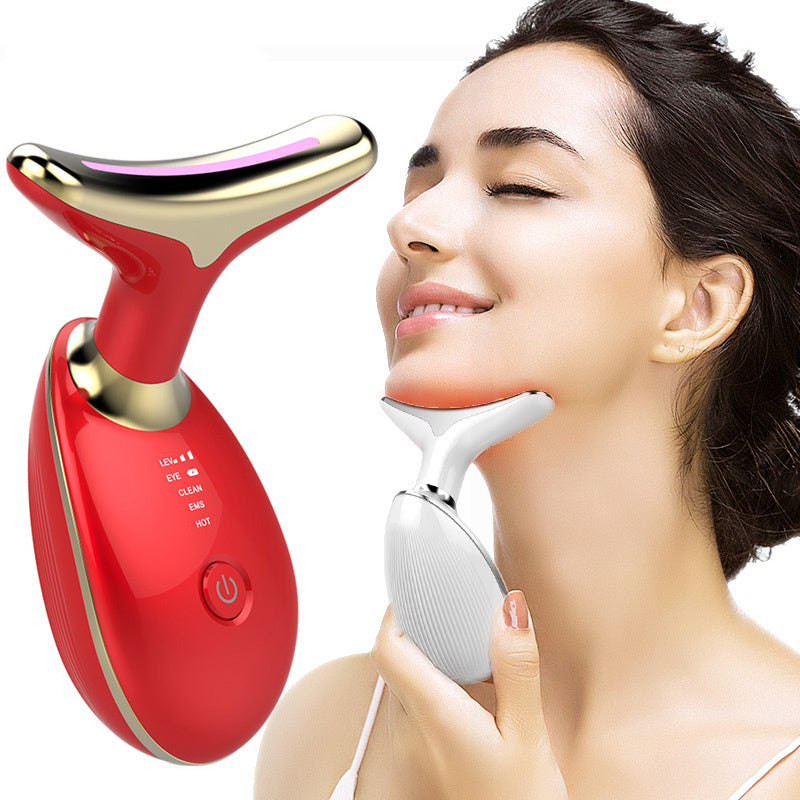 3-in-1 face massager Thermal Neck Lifting And Tighten Massager Electric Microcurrent Wrinkle Remover