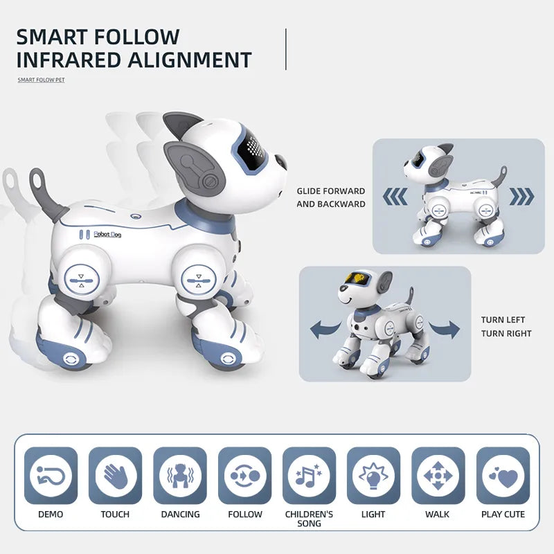 RC Robot Electronic Dog Stunt Dog Voice Command Programmable Touch-sense Music Song Robot Dog for Children&#039;s Toys